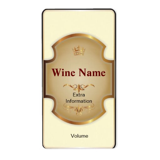 Top Shelf White Wine Label Zazzle