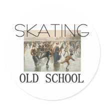 TOP Skating Old School Round Sticker