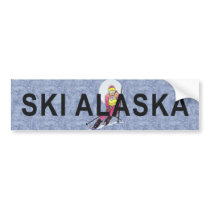 TOP Ski Alaska Bumper Sticker