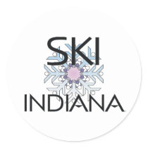 TOP Ski Indiana Round Sticker