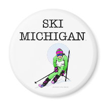 TOP Ski Michigan Fridge Magnet