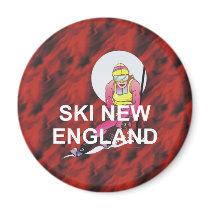 TOP Ski New England Fridge Magnet