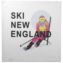 TOP Ski New England Printed Napkin