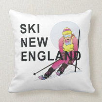 TOP Ski New England Throw Pillows