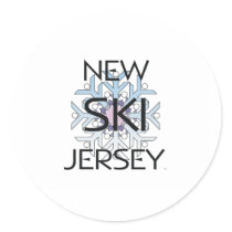 TOP Ski New Jersey Round Sticker