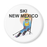 TOP Ski New Mexico Refrigerator Magnets