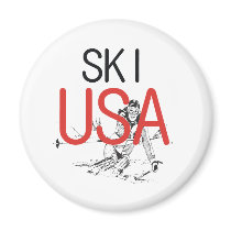 TOP Ski USA Magnets