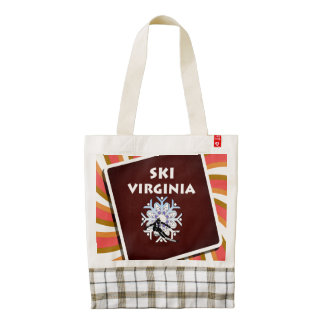 TOP Ski Virginia Zazzle HEART Tote Bag