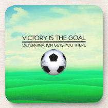 TOP Soccer Victory Slogan cork coasters