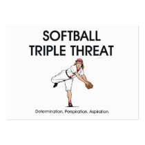 TOP Softball Triple Threat business cards by teepossible TOP Softball Triple Threat business cards