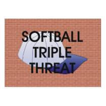TOP Softball Triple Threat business cards by teepossible TOP Softball Triple Threat business cards