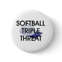 TOP Softball Triple Threat buttons by teepossible TOP Softball Triple Threat buttons