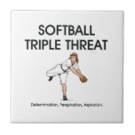 TOP Softball Triple Threat Ceramic Tile