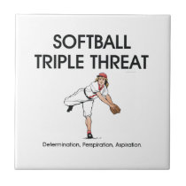 TOP Softball Triple Threat Ceramic Tile