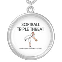 TOP Softball Triple Threat Custom Necklace