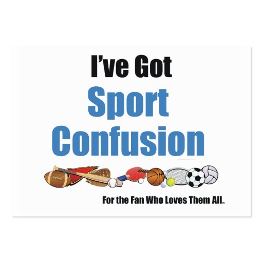 TOP Sport Confusion Business Card Template (front side)
