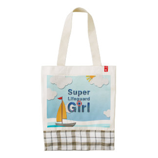 TOP Super Lifeguard Girl Zazzle HEART Tote Bag
