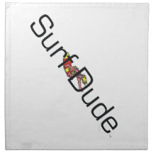 TOP Surf Dude Printed Napkins
