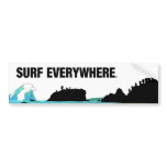TOP Surf Everywhere Bumper Stickers