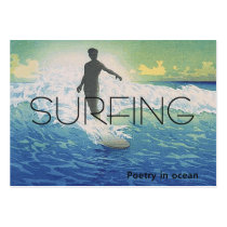 TOP Surfing Poetry in Ocean business cards by teepossible TOP Surfing Poetry in Ocean business cards