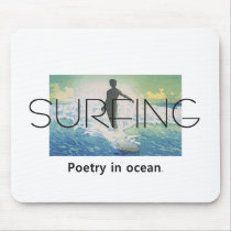 TOP Surfing Poetry in Ocean mousepads
