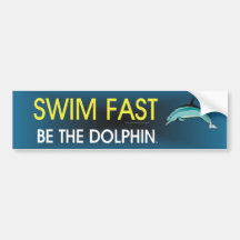 TOP Swim Dolphin Fast Bumper Stickers