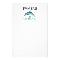 TOP Swim Dolphin Fast Custom Stationery