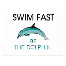 TOP Swim Dolphin Fast Post Card