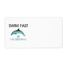 TOP Swim Dolphin Fast Shipping Labels