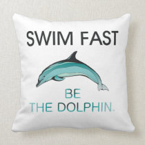 TOP Swim Dolphin Fast Throw Pillow