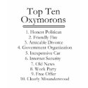 Top Ten Oxymorons t-shirts by davzke Top Ten Oxymorons t-shirts