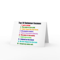 Top Ten Swimmers Excuses cards by swimtowin Top Ten Swimmers Excuses cards
