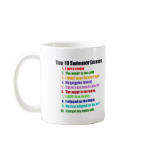 Top Ten Swimmers Excuses mugs