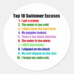 Top Ten Swimmers Excuses Stickers