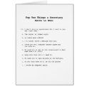 Top Ten Things card