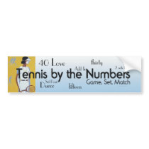 TOP Tennis by the Numbers bumper stickers by teepossible TOP Tennis by the Numbers bumper stickers