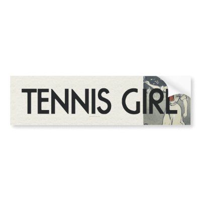 TOP Tennis Girl Bumper Stickers by teepossible