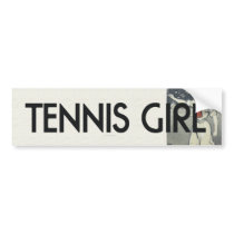 TOP Tennis Girl Bumper Stickers