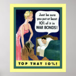 Top That 10%!~Vintage World War 2 Poster