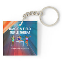 TOP Track & Field Triple Acrylic Key Chain