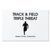 TOP Track Triple Threat Lawn Signs