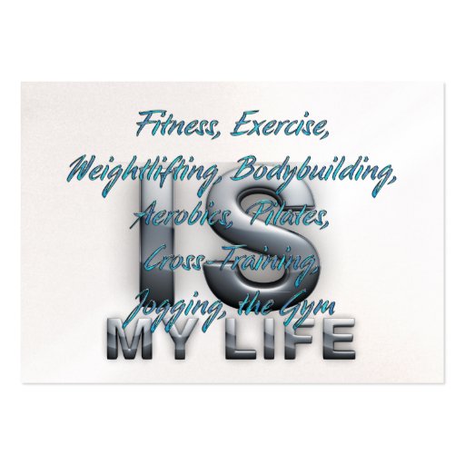TOP Training Is My Life Business Card (front side)