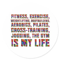 TOP Training Is My Life Round Stickers