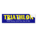 TOP Triathlon bumper stickers
