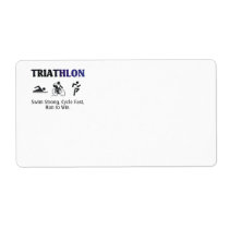 TOP Triathlon Personalized Shipping Label