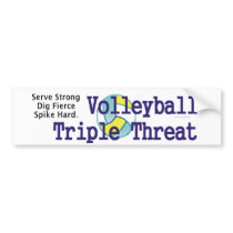 TOP Volleyball Triple Threat Bumper Stickers