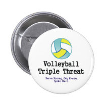 TOP Volleyball Triple Threat Pin