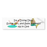 TOP Water Girl Bumper Sticker