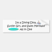 TOP Water Girl bumper stickers