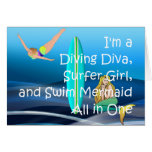 TOP Water Girl Greeting Card